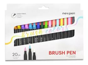Canetinha Pincel Brush Newpen - Kit Com 20 Unidades C/ Blender