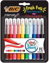 Canetinha Ponta Pincel Hidrográfica Intensity BIC 10 Cores