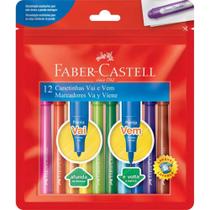 Canetinha Ponta Vai e Vem 12 Cores Faber-Castell