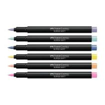 Canetinha Supersoft Brush Faber-castell- 6 Tons Pastel