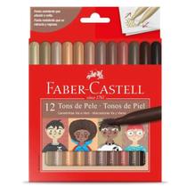 Canetinha Tons de Pele Vai e Vem Faber Castell 12 cores