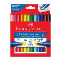 Canetinha Vai e Vem 12 Cores Faber-Castell