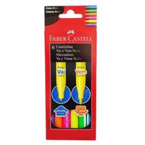 Canetinha Vai e Vem com 6 Cores Neon Faber-castell 151306vvzf