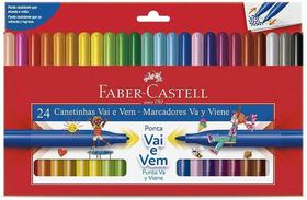 Canetinha vai e vem faber castell 24 cores Canetinha vai e vem faber castell 24 cores