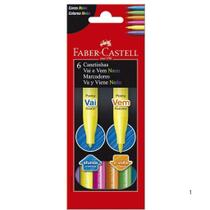 Canetinha Vai E Vem Neon 6 Cores Faber Castell