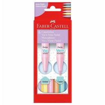 Canetinha Vai e Vem Pastel com 6 cores Faber