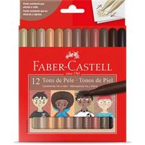 Canetinha vai e vem tons de pele Faber Castell com 12 cores Canetinha vai e vem tons de pele Faber Castell com 12 cores