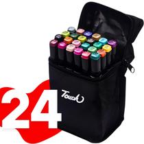 Canetinhas 24 Cores Touch Marcado Permanente Ponta Dupla