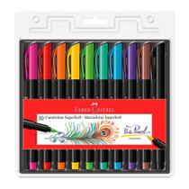 Canetinhas brush supersoft 10 cores - fabercastell