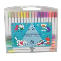 Canetinhas Colorida Caneta Marcadora Ponta dupla Colorido Mark Pen 24,36,48,60