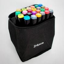 Canetinhas Coloridas Kit 24 Unidades Escolar Pintura Linha Profissional Canetinhas Coloridas Kit 24 Unidades Escolar Pintura Linha Profissional