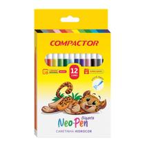 Canetinhas Coloridas Super Lavável 12 Cores Neo Pen Gigante Canetinhas Coloridas Super Lavável 12 Cores Neo Pen Gigante