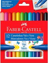 Canetinhas Faber Castell com 12 cores - Ponta vai e vem