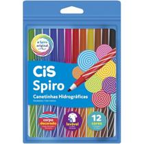 Canetinhas Hidrográficas - CIS Spiro - Estojo com 12 cores