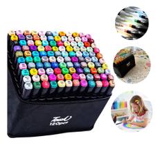 Canetinhas Marcadores Coloridas Escolar Ponta Dupla Com 120 Cores Bobbie Goods