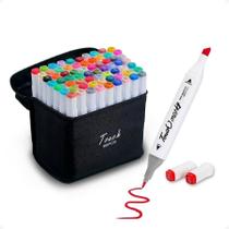 Canetinhas Marcadores Coloridas Escolar Ponta Dupla Com 60 Cores Bobbie Goods - Tik Tok