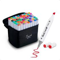 Canetinhas Marcadores Coloridas Escolar Ponta Dupla Com 60 Cores Bobbie Goods