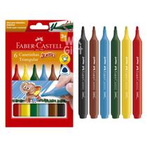 Canetinhas Rotuladores Jumbo Triangular 6 Core - Faber Castell / WX Gift Canetinhas Rotuladores Jumbo Triangular 6 Core - Faber Castell / WX Gift