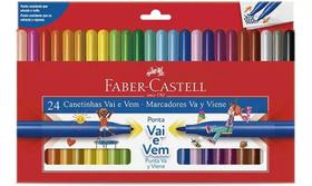 Canetinhas Vai e Vem 24 Cores Faber Castell Canetinhas Vai e Vem 24 Cores Faber Castell