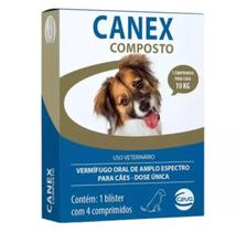 Canex Composto Vermífugo Para Cães até 10kg