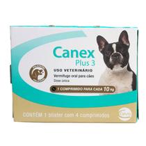 Canex Plus 3 Cães 10kg 4 Comprimidos Ceva