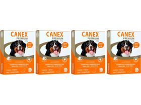 Canex Premium 3,6g Vermifugo Cães Até 40kg 2 Comprimidos - 4 Unidades