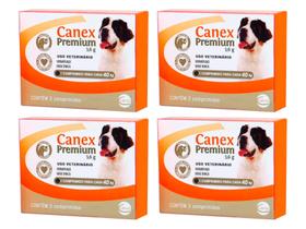 Canex Premium 3,6g Vermifugo Cães Até 40kg 2 Comprimidos - 4 Unidades - Ceva