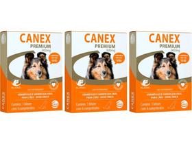 Canex Premium 900mg Vermifugo Cães Até 10kg 4 Comprimidos - 3 Unidades