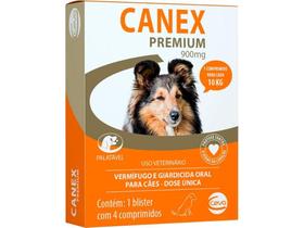 Canex Premium 900mg Vermifugo Cães Até 10kg 4 Comprimidos - Ceva
