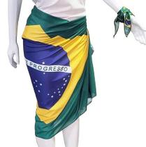 Canga Bandeira Do Brasil Copa Do Mundo Grande 140x90cm
