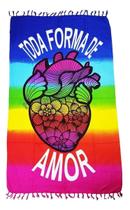 Canga de Praia Arco Íris Toda Forma de Amor Canga de Praia Arco Íris Toda Forma de Amor