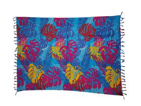 Canga de Praia coqueiros / folhagem em Viscose