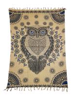 Canga de praia coruja em viscose