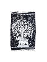 Canga de praia Elefante/ Árvore da vida/ Ganesha em viscose Canga de praia Elefante/ Árvore da vida/ Ganesha em viscose