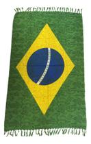 Canga De Praia Estampada Bandeira Do Brasil Texturizado Poliéster 160cm X 110cm
