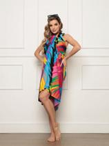 Canga de Praia Feminina Estampada Saída de Praia Estampa Leão