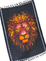 Canga de Praia Leão Tribal Estampa Fogo