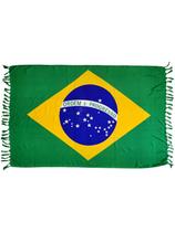 Canga de Praia Poliéster Estampa Bandeira do Brasil