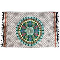 Canga de Praia Retangular Viscose Estampa Mandala Mexicana Canga de Praia Retangular Viscose Estampa Mandala Mexicana