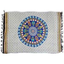 Canga de Praia Retangular Viscose Estampa Mandala Mexicana