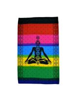 Canga de praia Sete Chakras/ Meditação em poliéster