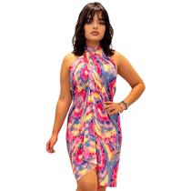 Canga de Praia Tie Dye Versátil com Pingentes Chalaróste MP100023