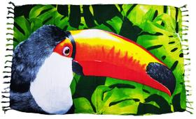 Canga de Praia Tropical Tucano - Coleção Animais Canga de Praia Tropical Tucano - Coleção Animais