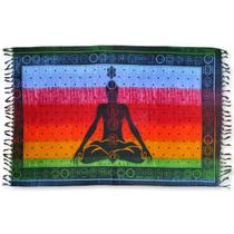 Canga e Saída de Praia Poliéster Estampa Chakras Tie Dye