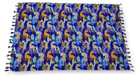 Canga e Saída de Praia Poliéster Estampa Onça Natureza