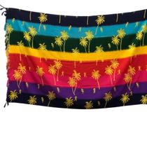 Canga Estampada Colorida Lencinho Saída De Praia Poliéster