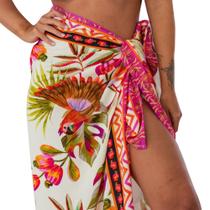 Canga Linda em Viscose Estampada Moderna para Saída De Praia e Piscina - Moda Verão