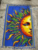 Canga Mandala Sol Estampa Psicodélica Boho Cor:AzulTamanho:Unico Canga Mandala Sol Estampa Psicodélica Boho Cor:AzulTamanho:Unico
