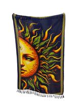 Canga Mandala Sol Estampa Psicodélica Boho Cor:AzulTamanho:Unico