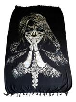 Canga Praia Caveira Mexicana La Catrina Saída Moda Verão Canga Praia Caveira Mexicana La Catrina Saída Moda Verão